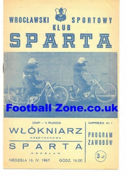 Poland Wroclawski Sportowy Sparta Speedway 1967