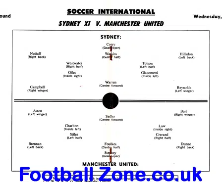Sydney v Manchester United 1967 - Australian Tour