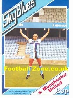 Coventry City v Manchester United 1981 Ron Atkinson First Match