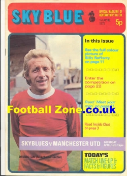 Coventry City v Manchester United 1972