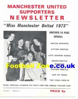 Manchester United Supporters Newsletter 1973 - V4/5