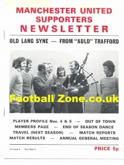 Manchester United Supporters Newsletter 1973 - V4/6