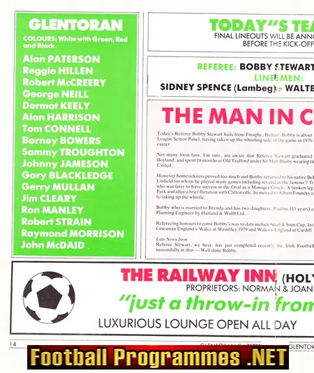 Glentoran v Manchester United 1982 - Ireland