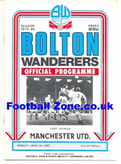 Bolton Wanderers v Manchester United 1980
