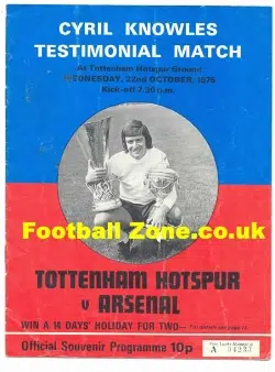 Cyril Knowles Testimonial Benefit GameTottenham 1975