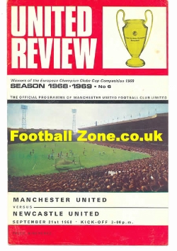 Manchester United v Newcastle United 1968
