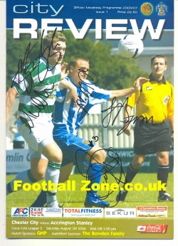 Chester City v Accrington Stanley 2006 – Multi Autographed First