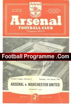Arsenal v Manchester United 1956