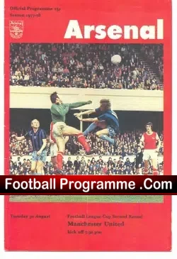 Arsenal v Manchester United 1977 – League Cup Game