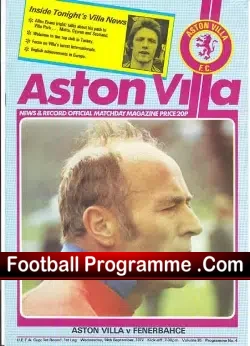 Aston Villa v Fenerbahce 1977