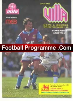 Aston Villa v Manchester United 1992