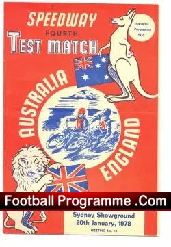 Australia Speedway v England 1978