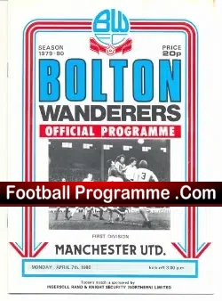 Bolton Wanderers v Manchester United 1980