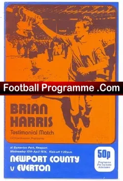 Brian Harris Testimonial Benefit Game Newport County 1974