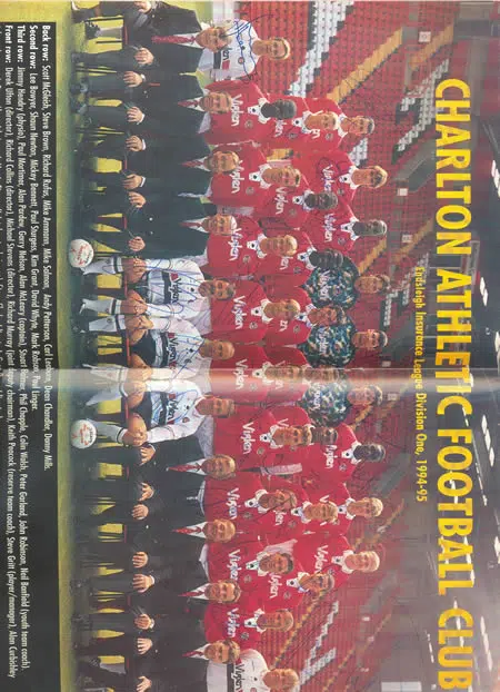 Charlton Athletic v Bristol City 1994 – Multi Autographed Signed