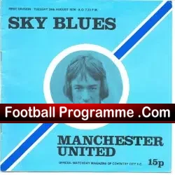 Coventry City v Manchester United 1976