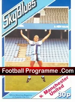 Coventry City v Manchester United 1981 Ron Atkinson First Match