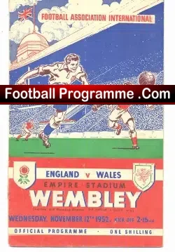 England v Wales 1952 – First At Wembley