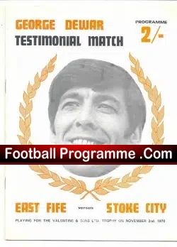 George Dewar Testimonial Benefit Match East Fife 1970