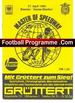 Germany Speedway Programme 1980