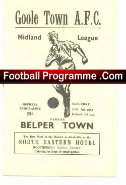 Goole Town v Belper Town 1962