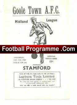 Goole Town v Stamford 1966