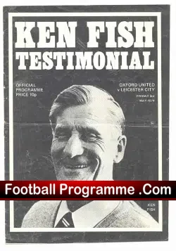 Ken Fish Testimonial Oxford United Multi Autographed 1974
