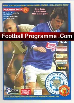 Leicester City v Manchester United 1997 - Filbert Street - football programme