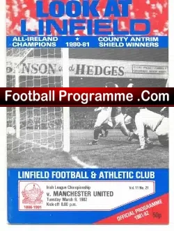 Linfield v Manchester United 1982 – Ireland