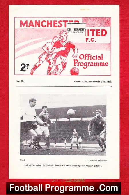 Manchester United v Chesterfield 1965 – Reserves Game