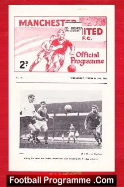 Manchester United v Chesterfield 1965 – Reserves Game