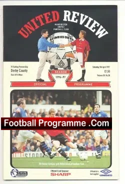 Manchester United v Derby County 1997 - football programme