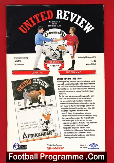 Manchester United v Everton 1996