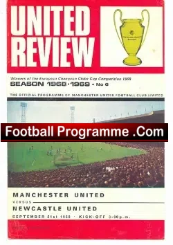 Manchester United v Newcastle United 1968