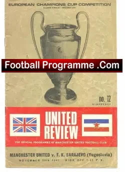 Manchester United v Sarajevo 1967 – Yugoslavia