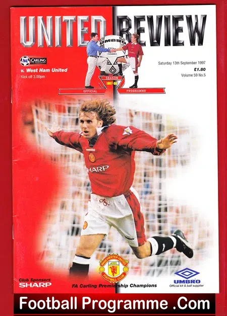 Manchester United v West Ham United 1997
