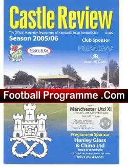 Newcastle Town v Manchester United 2005 – Reserves Match