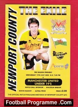 Newport County v Manchester United 2000 – Under 19’s