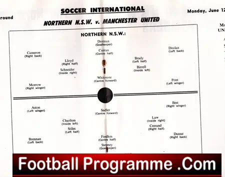 Northern New South Wales v Manchester United 1967 Australia Tour
