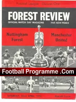 Nottingham Forest v Manchester United 1972