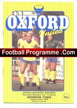 Oxford United v Swindon Town 1984