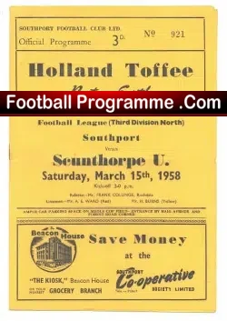 Southport v Scunthorpe 1958