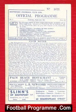 Southport v Tranmere Rovers 1950