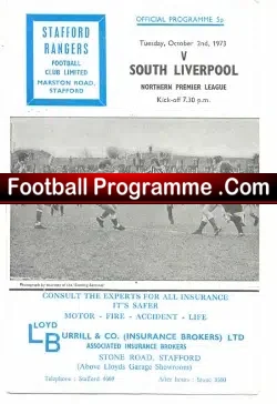 Stafford Rangers v South Liverpool 1973