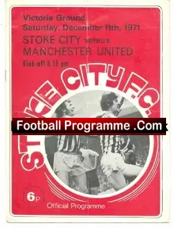 Stoke City v Manchester United 1971