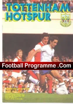 Tottenham Hotspur v Manchester United 1980