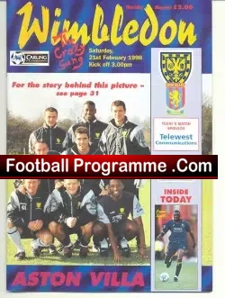 Wimbledon v Aston Villa 1998 – Autographed Jason Euell