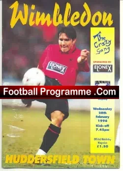 Wimbledon v Huddersfield Town 1996