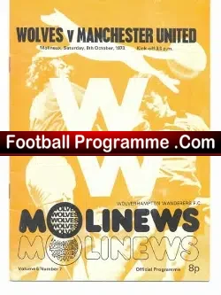 Wolves Wolverhampton v Manchester United 1973