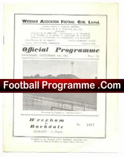 Wrexham v Rochdale 1961